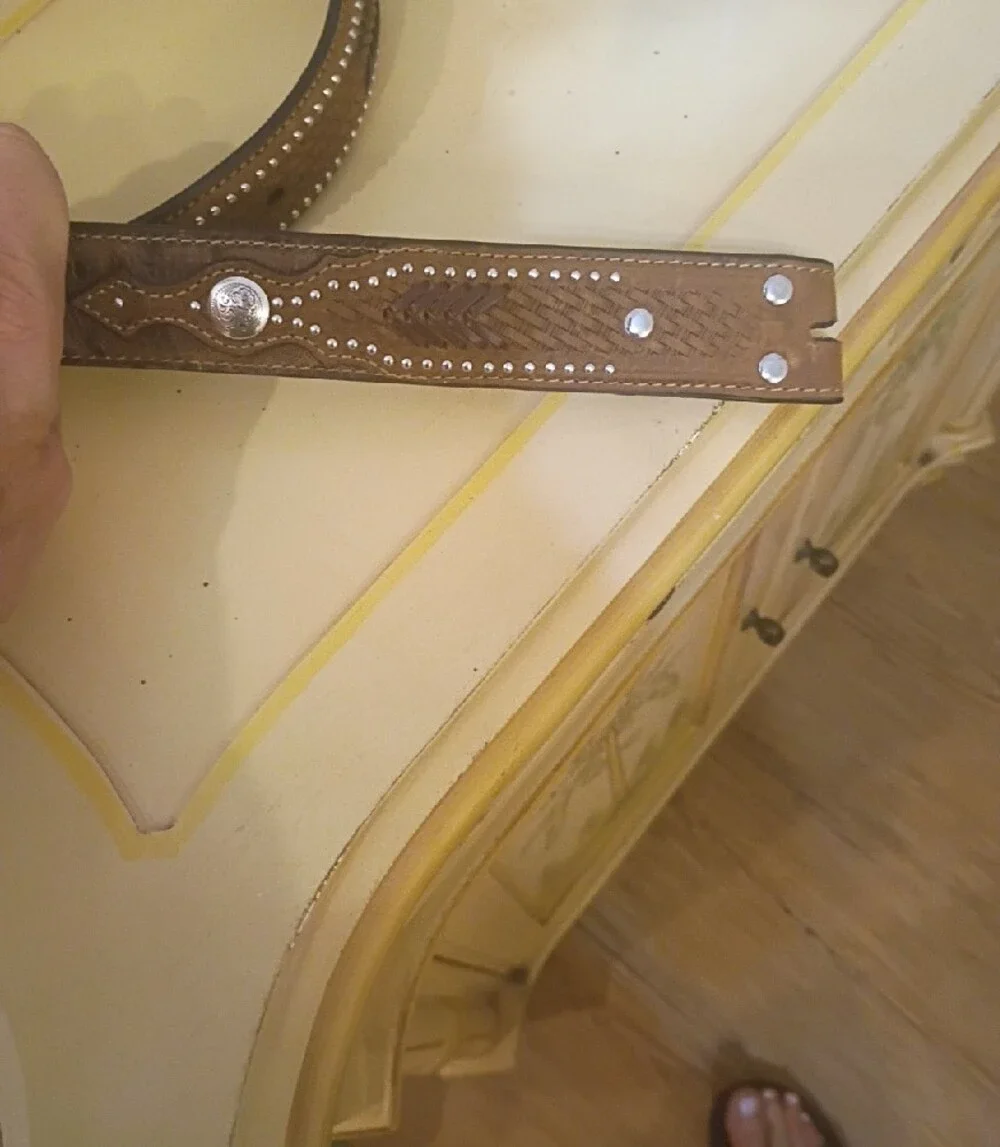 Nocona Men's Brown Leather Studded Belt - Classic Casual Style